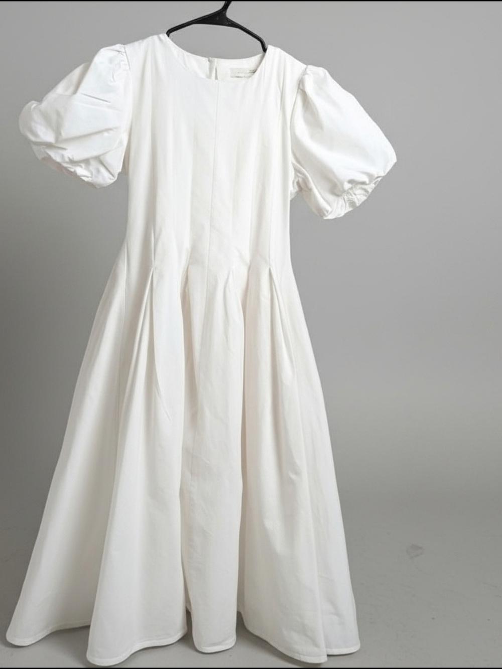 Anthropologie Eri & Ali White Puff Sleeve Midi Dress